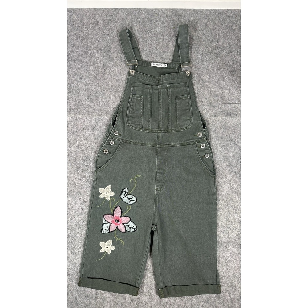 Miss Look Shortall's  Embroidered Flowers Green Spring‎ Size Medium